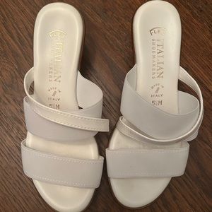Flex Italian Shoemakers White Sandals